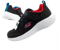 Skechers Bounder vaikiški sportiniai batukai su lipukais, lengvi, madingi, juodi