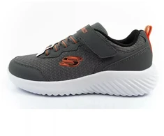 Skechers Bounder vaikiški sportiniai batukai su lipukais, lengvi, madingi pilki