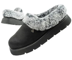 Skechers Cozy Blend moteriški šlepečių tipo batai, apšiltinti įsispiriami sportbačiai