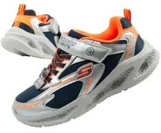 Skechers Glow Strider LED vaikiški sportiniai batukai berniukams, sidabriniai