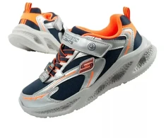 Skechers Glow Strider LED vaikiški sportiniai batukai berniukams, sidabriniai