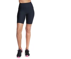 Skechers Go Flex Rib aukštu juosmeniu 8 colių dviratininko šortai SH32-BLK Juodi L