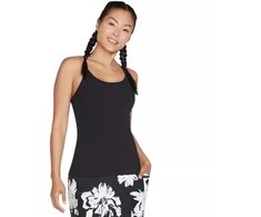 Skechers Go Walk Racerback Camisole su įmontuota liemenėle W1TT134-BLK Juoda M