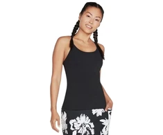 Skechers Go Walk Racerback Camisole su įmontuota liemenėle W1TT134-BLK Juoda M