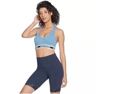 Skechers Go Walk žakardinė liemenėlė W3BR90-BLGY Mėlyna S