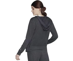 Skechers Godri Swift užtraukiamas džemperis su gobtuvu JA69-BKCC pilkas XS