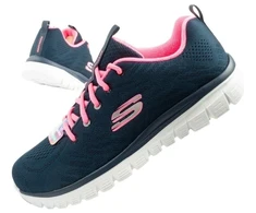Skechers Graceful-Get moteriški sportiniai bateliai, patogūs, lengvi, kvėpuojantys, tamsiai mėlyni