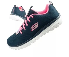 Skechers Graceful-Get moteriški sportiniai bateliai, patogūs, lengvi, kvėpuojantys, tamsiai mėlyni