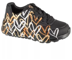 Skechers JGoldCrown: Uno Lite - Metalinis, Juoda 314067L-BKGD 28