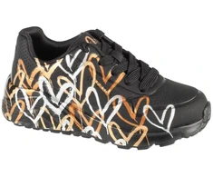 Skechers JGoldCrown: Uno Lite - Metalinis, Juoda 314067L-BKGD 28