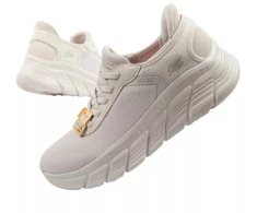 Skechers moteriški sportiniai batai Bobs B Flex SLIP-INS kreminiai patogūs