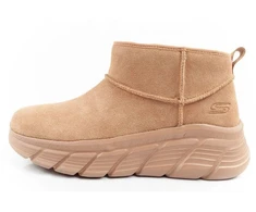Skechers moteriški žieminiai odiniai aulinukai su pašiltinimu, rudi