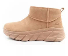 Skechers moteriški žieminiai odiniai aulinukai su pašiltinimu, rudi