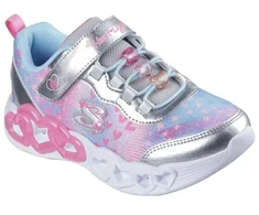 Skechers S-Lights Begalinės širdelių šviesos - Širdelės papuošalai 303261L-SMLT Sidabrinė/Įvairiaspalvė