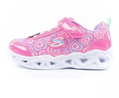 Skechers S Lights-Heart patogūs LED sportiniai bateliai mergaitėms