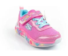 „Skechers S Lights“ LED sportiniai bateliai mergaitėms su lipdukais