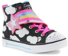 Skechers Twinkle Toes batai: Twinkle Sparks - Shooting Star Jr 314775L-BKMT