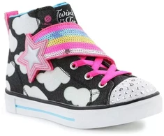 Skechers Twinkle Toes batai: Twinkle Sparks - Shooting Star Jr 314775L-BKMT