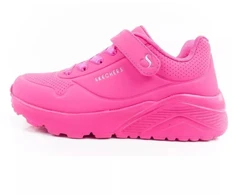 Skechers Uno Lite vaikiški sportiniai bateliai rožiniai patogūs