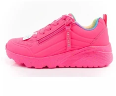 Skechers Uno Lite vaikiški sportiniai kedukai, rožiniai, patogūs.