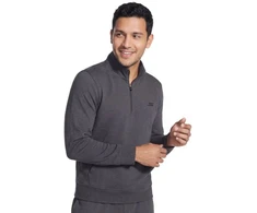 Skechers Weekend Easy 1/4 užtrauktuku segamas džemperis LT269-BKCC, juodas, L dydis