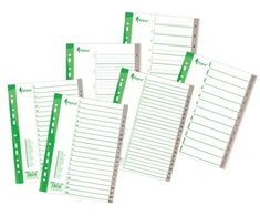 Skiriamieji lapai Forpus, A4, 1-31 skaičiai, plastikiniai