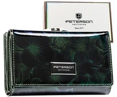skóra naturalna + Damski portfel ze skóry ekologicznej Peterson PTN PS108-FDS