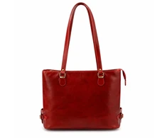 Skórzana elegancka shopperbag pojemna na ramię su kieszeniami Florence