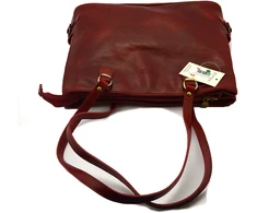 Skórzana elegancka shopperbag pojemna na ramię su kieszeniami Florence