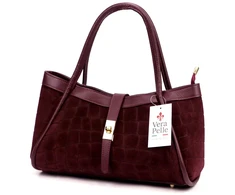 Skórzana torebka Camilla PREMIUM 10.014 CROCO su paskiem