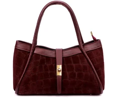 Skórzana torebka Camilla PREMIUM 10.014 CROCO su paskiem