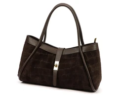 Skórzana torebka Camilla PREMIUM 10.014 CROCO su paskiem