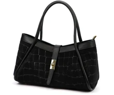 Skórzana torebka Camilla PREMIUM 10.014 CROCO su paskiem