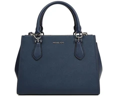 Skórzana torebka kuferek Michael Kors 35F5S6AS2L, tamsiai mėlyna