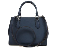 Skórzana torebka kuferek Michael Kors 35F5S6AS2L, tamsiai mėlyna