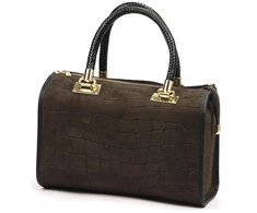 Skórzany kuferek Camilla PREMIUM 10.019 CROCO su paskiem