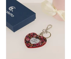 Skórzany Pakabutis serce do kluczy grawer personalizowany ze skóry E24s82