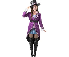 Skrybėliaus (Mad Hatter) kostiumas moterims – „Alisa Stebuklų šalyje“ (Alice in Wonderland)