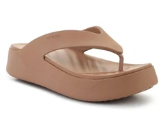 Šlepetės per pirštą CROCS GATAWAY PLATFORM FLIP, pieninio šokolado spalva, 209410-2JJ
