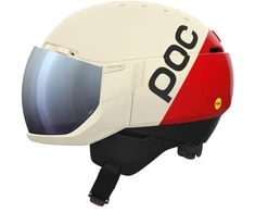 Slidinėjimo šalmas POC Levator MIPS, baltas ir raudonas