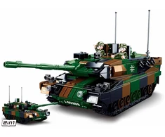 Sluban konstruktorius Leopard 2A5 pagrindinis tankas 2in1, 766 detalių, 6+