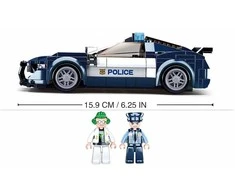 Sluban policijos automobilio konstruktorius – 284 detalės, 6+, 15,9 cm