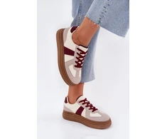 Smėlio ir bordo spalvos sportbačiai Step in style