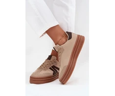 Smėlio ir rudos spalvos sportbačiai Step in style