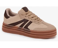Smėlio ir rudos spalvos sportbačiai Step in style