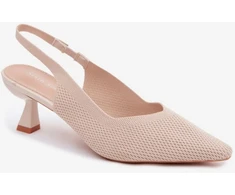 Smėlio spalvos aukštakulnės basutės Step in style