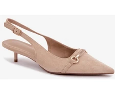 Smėlio spalvos aukštakulnės basutės Step in style
