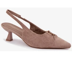 Smėlio spalvos aukštakulnės basutės Step in style
