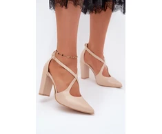 Smėlio spalvos aukštakulniai bateliai Step in style