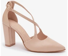 Smėlio spalvos aukštakulniai bateliai Step in style
